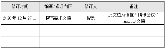 PRD：腾讯会议产品需求文档