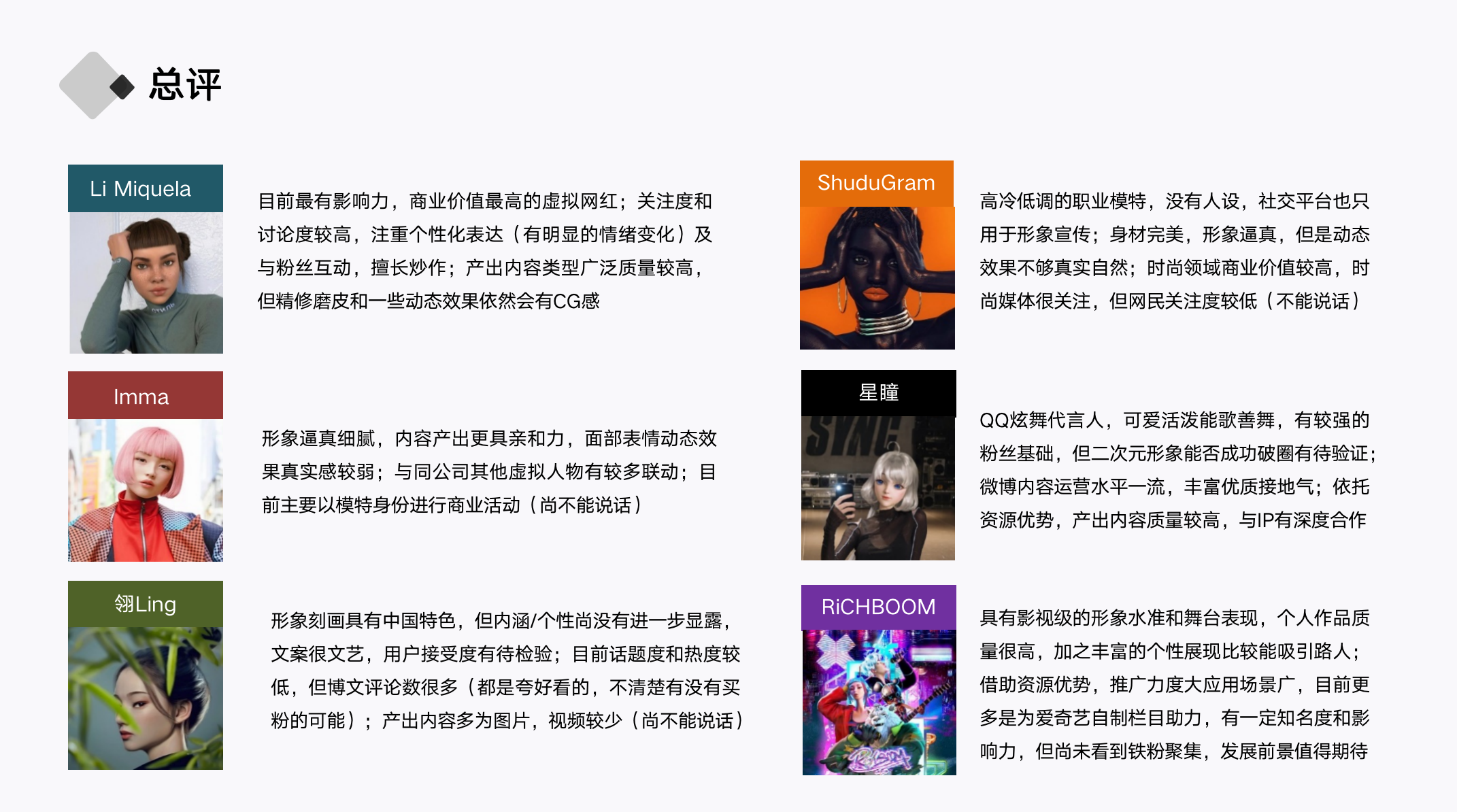 超写实虚拟偶像产品分析