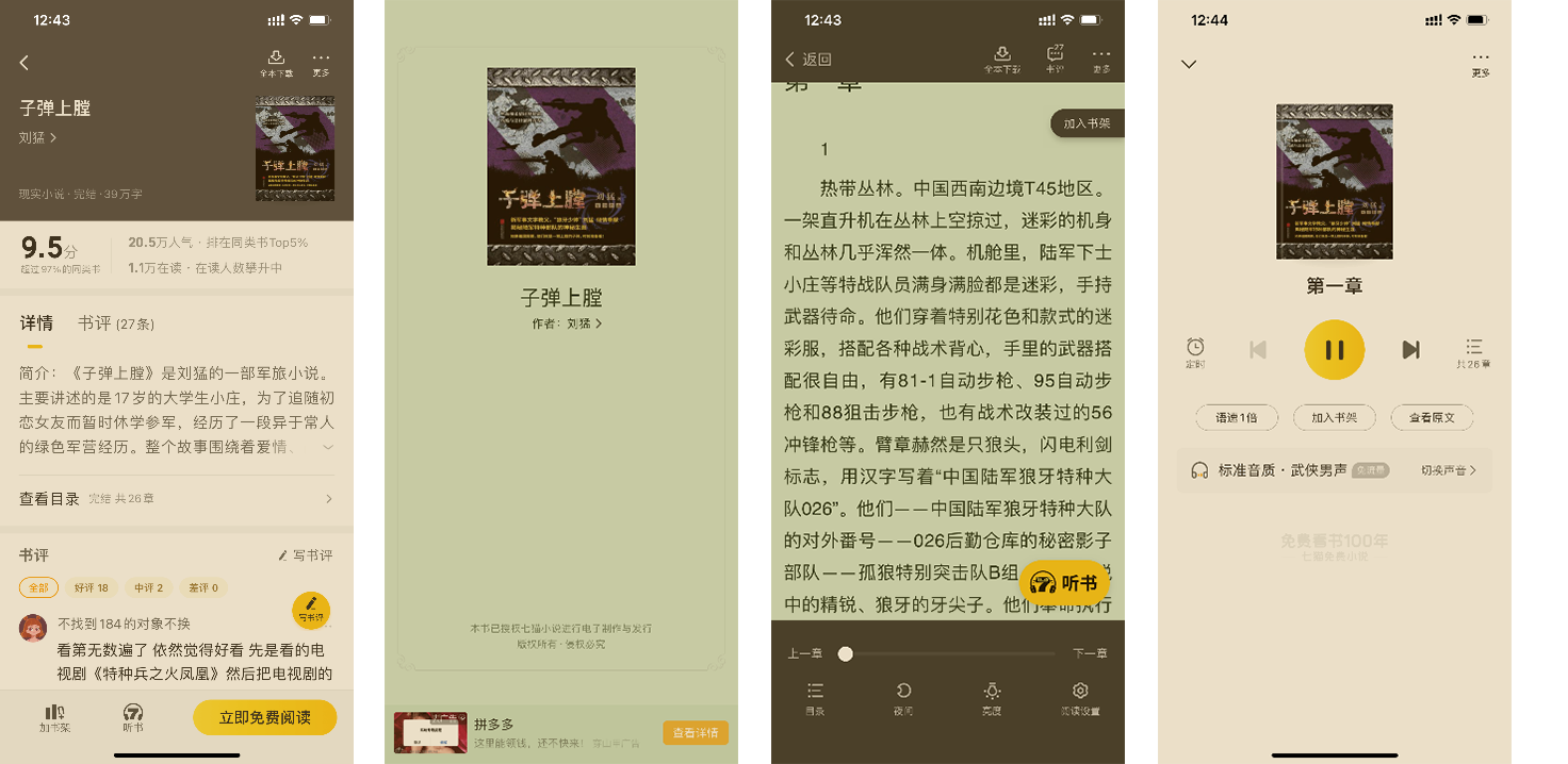 免费读小说:番茄小说竞品分析