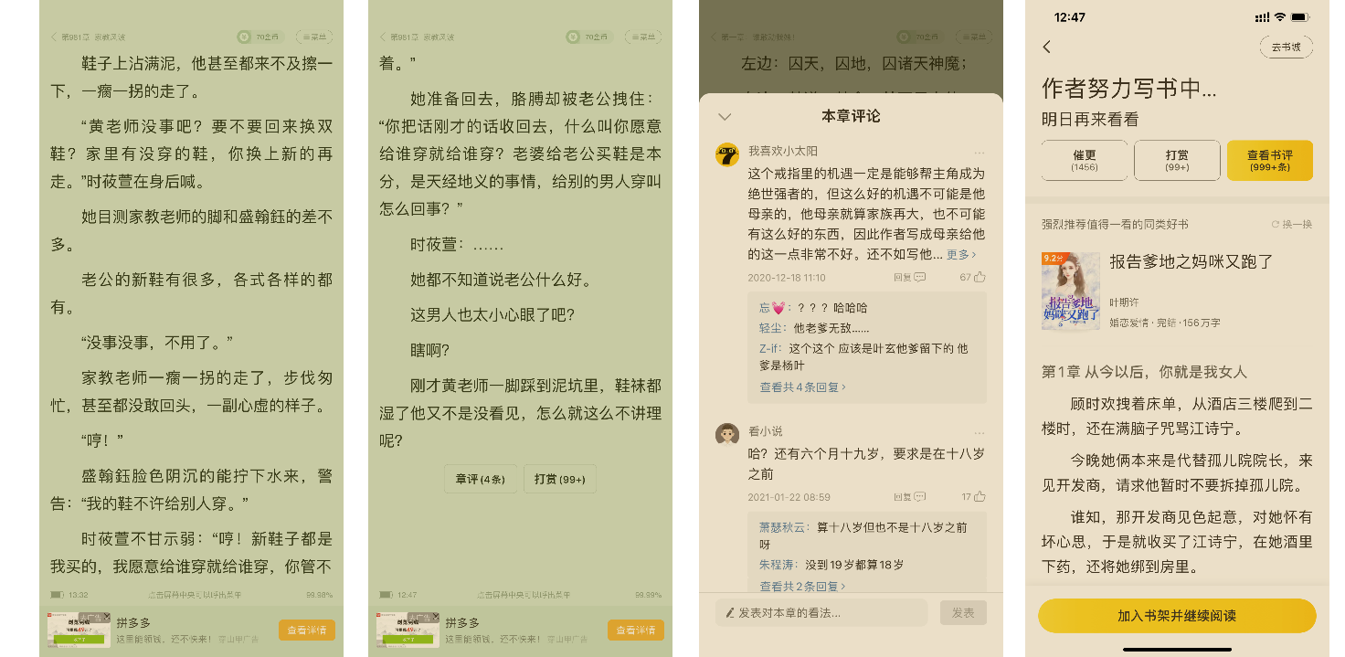 免费读小说:番茄小说竞品分析