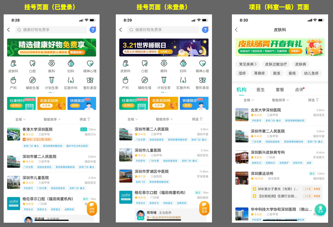 产品体验分析报告:健康160,医疗健康服务大超