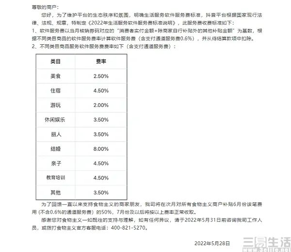 抖音宣布告别“0服务费”，本地生活业务有了底气？